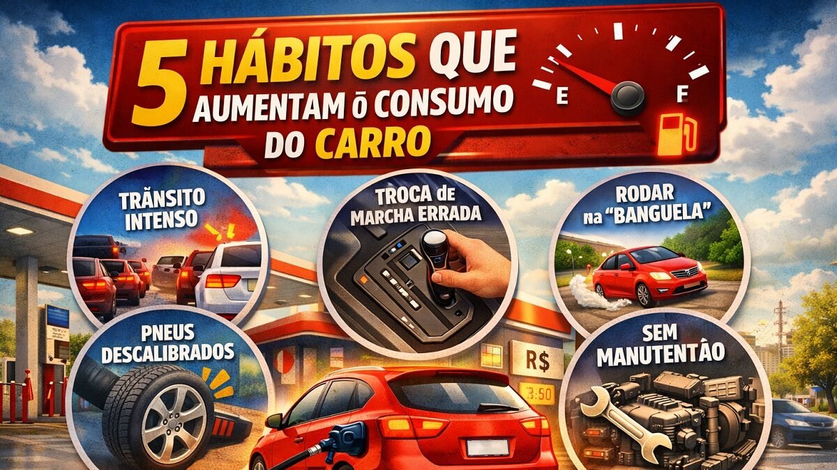 5 hábitos que aumentam o consumo de combustível do carro